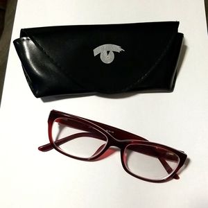 Red prescription glasses
